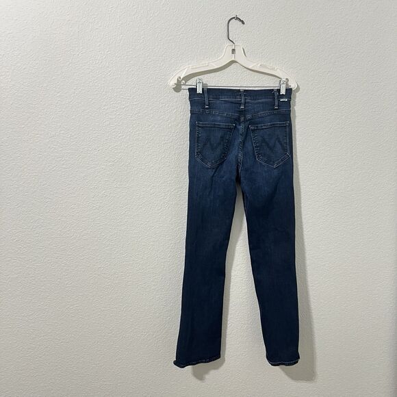 Mother The Hustler Ankle Corner Piece Size 27 Dark Wash - Picture 4 of 7